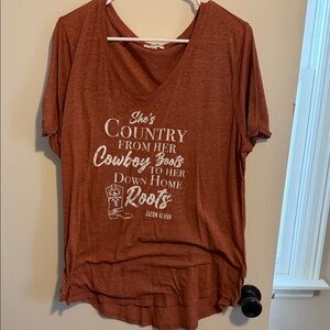 Maurices Burnt Orange Graphic Tee